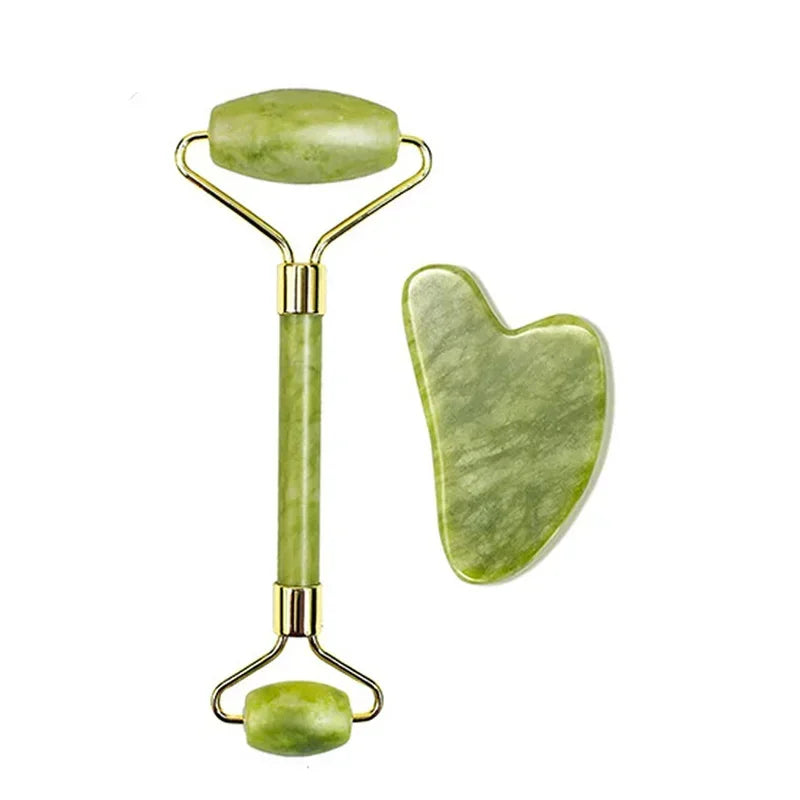 Jade Roller Gua Sha Massage Tool Set